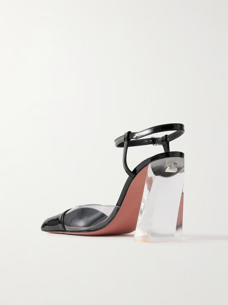 Charlotte 95 PVC and patent-leather slingback pumps Charlotte 95 PVC and patent-leather slingback pumps