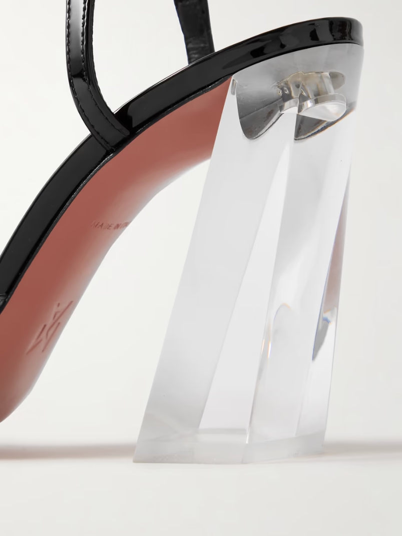 Charlotte 95 PVC and patent-leather slingback pumps Charlotte 95 PVC and patent-leather slingback pumps