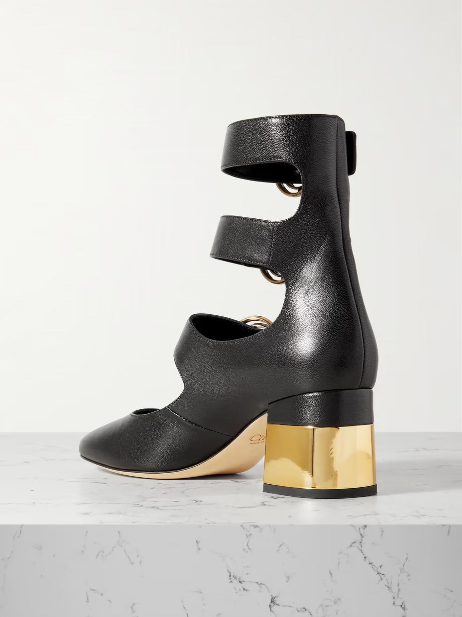 Alizè buckle-embellished leather pumps Alizè buckle-embellished leather pumps