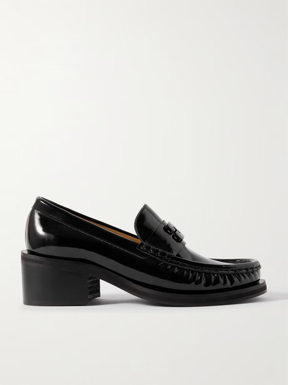 Butterfly recycled patent-leather loafers Butterfly recycled patent-leather loafers