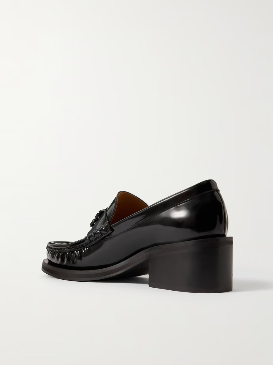 Butterfly recycled patent-leather loafers Butterfly recycled patent-leather loafers
