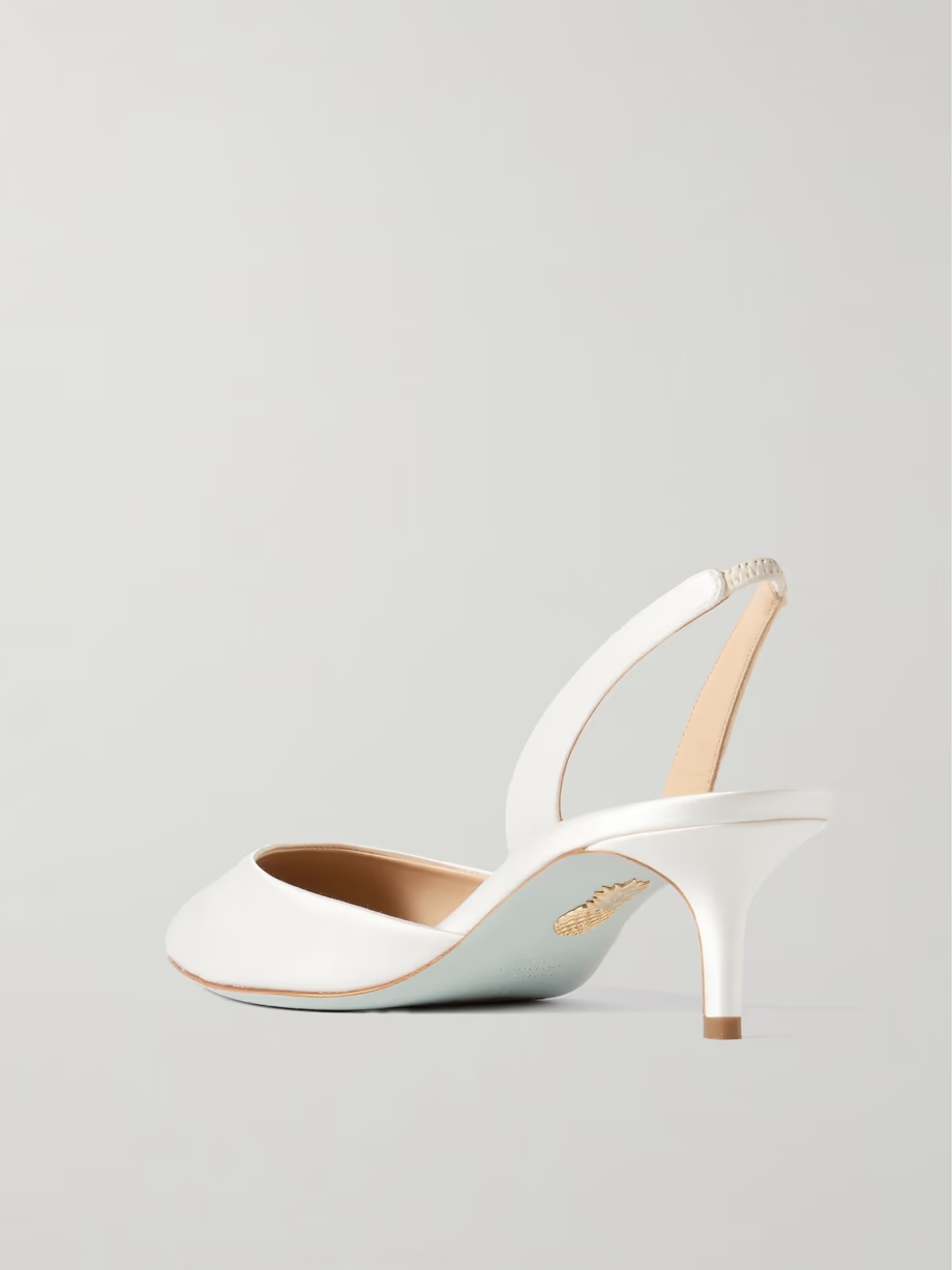 So Nude 50 satin slingback pumps So Nude 50 satin slingback pumps