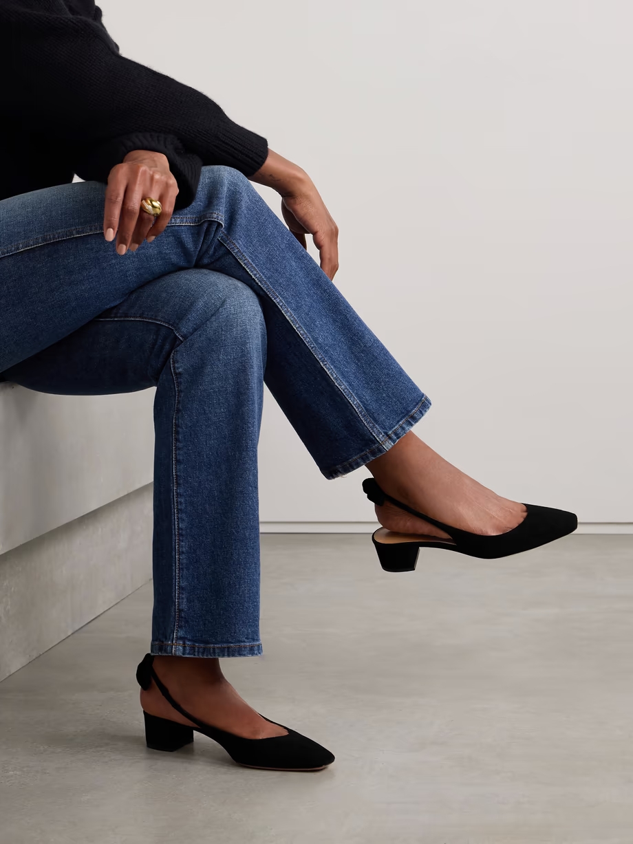 Very Bow 35 suede slingback pumps Very Bow 35 suede slingback pumps