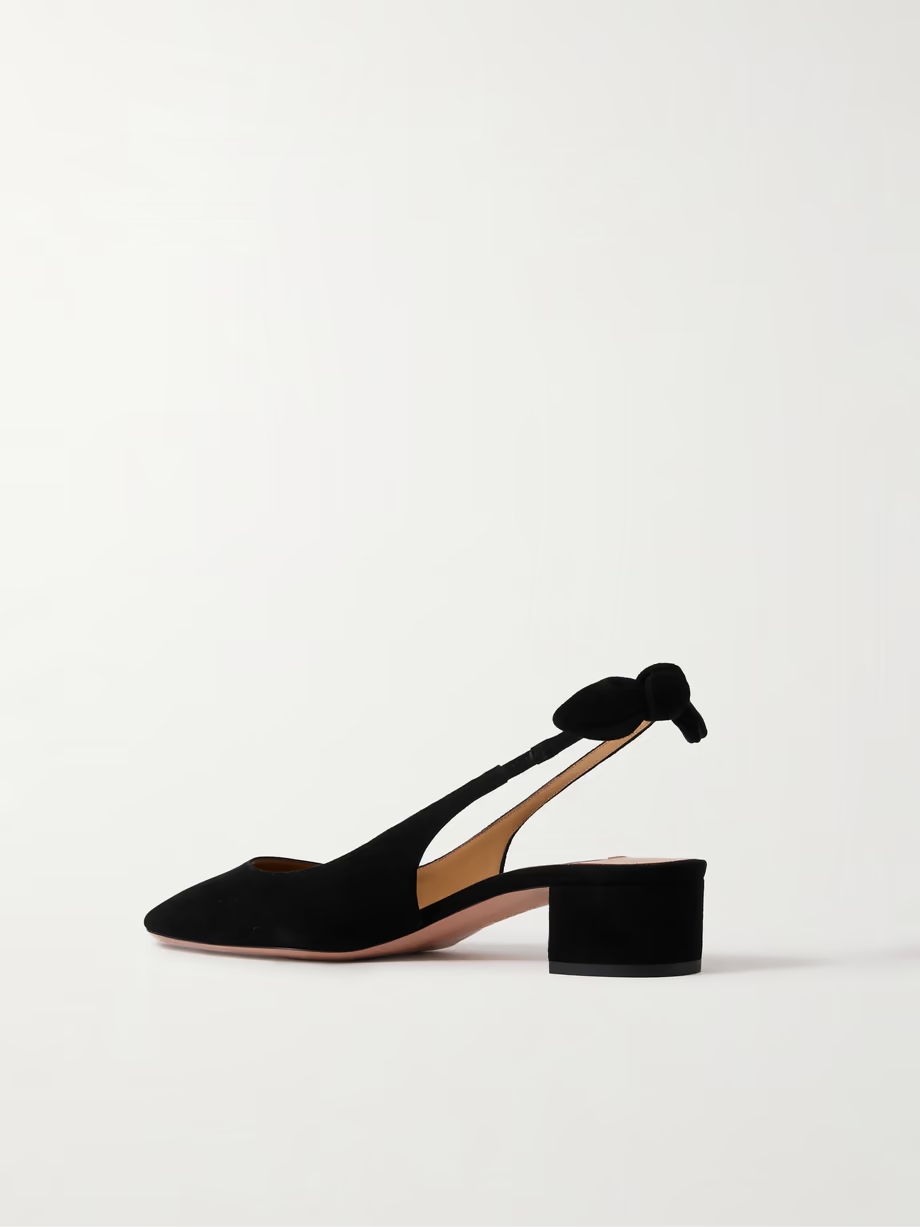 Very Bow 35 suede slingback pumps Very Bow 35 suede slingback pumps