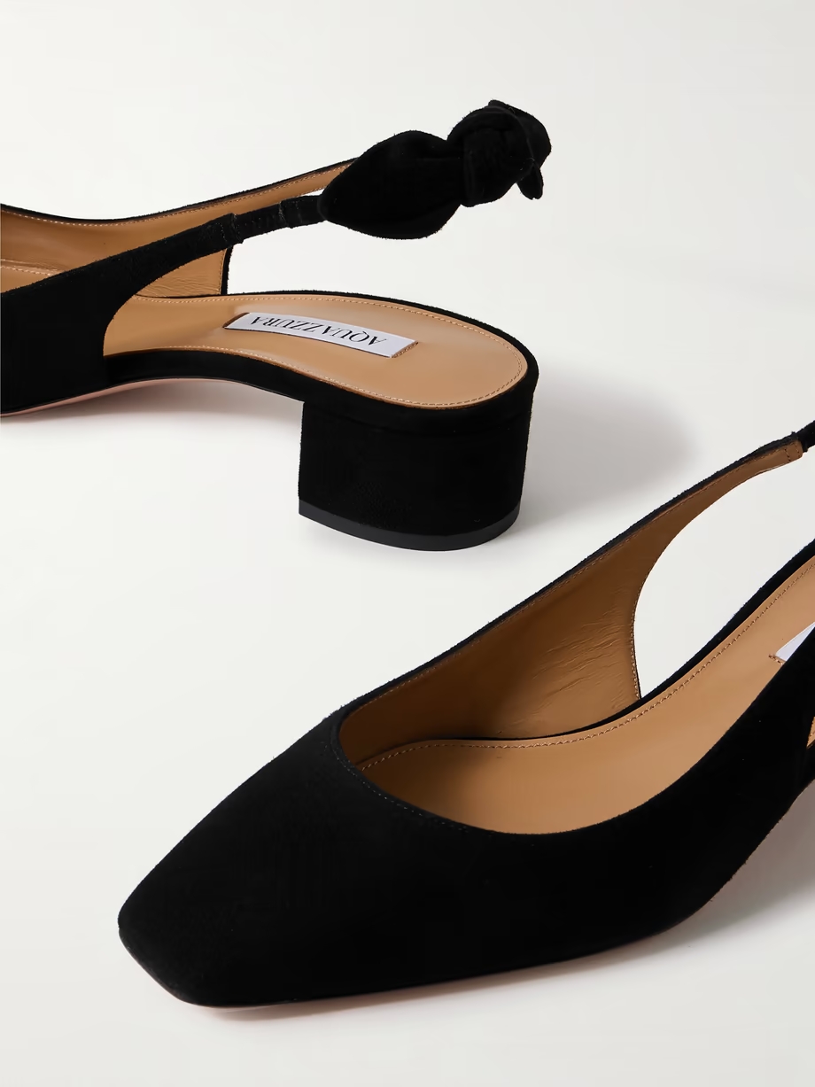 Very Bow 35 suede slingback pumps Very Bow 35 suede slingback pumps