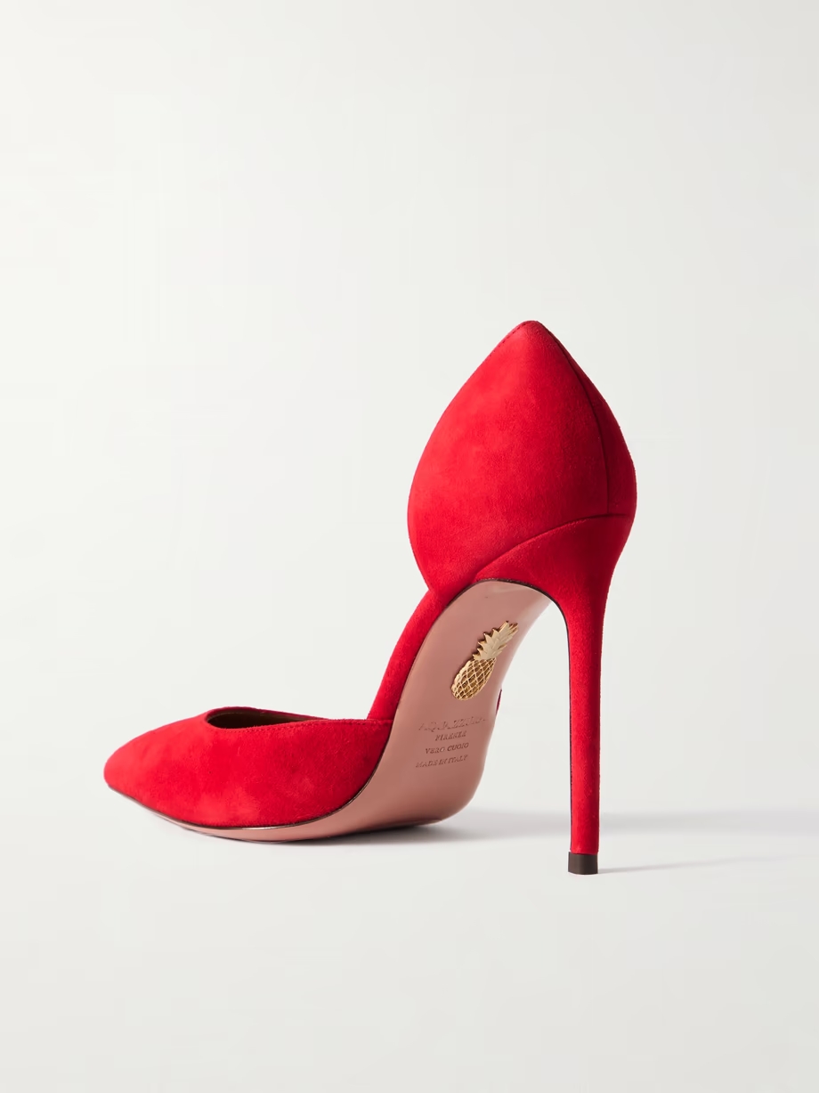 Very Bow Tie 105 suede point-toe pumps Very Bow Tie 105 suede point-toe pumps