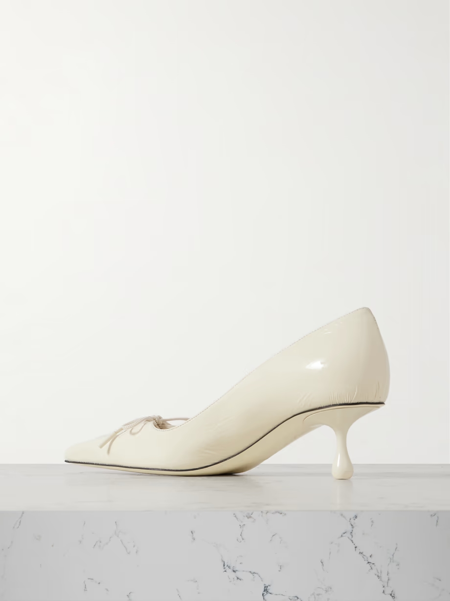 Scarlett 50 lace-up patent-leather pointed-toe pumps Scarlett 50 lace-up patent-leather pointed-toe pumps