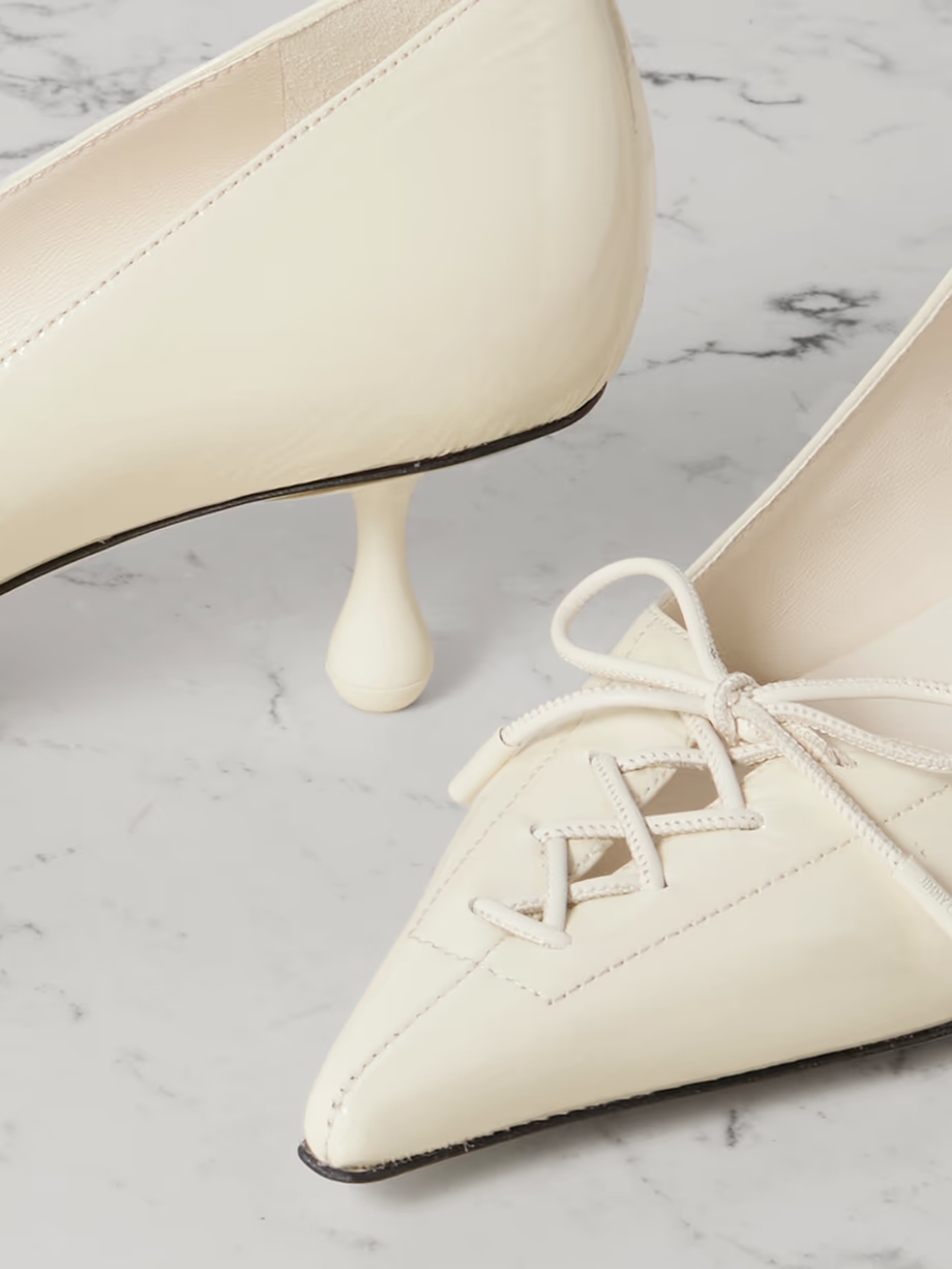 Scarlett 50 lace-up patent-leather pointed-toe pumps Scarlett 50 lace-up patent-leather pointed-toe pumps