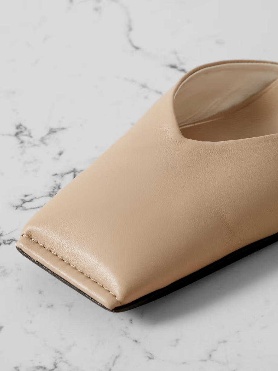 Leather mules Leather mules