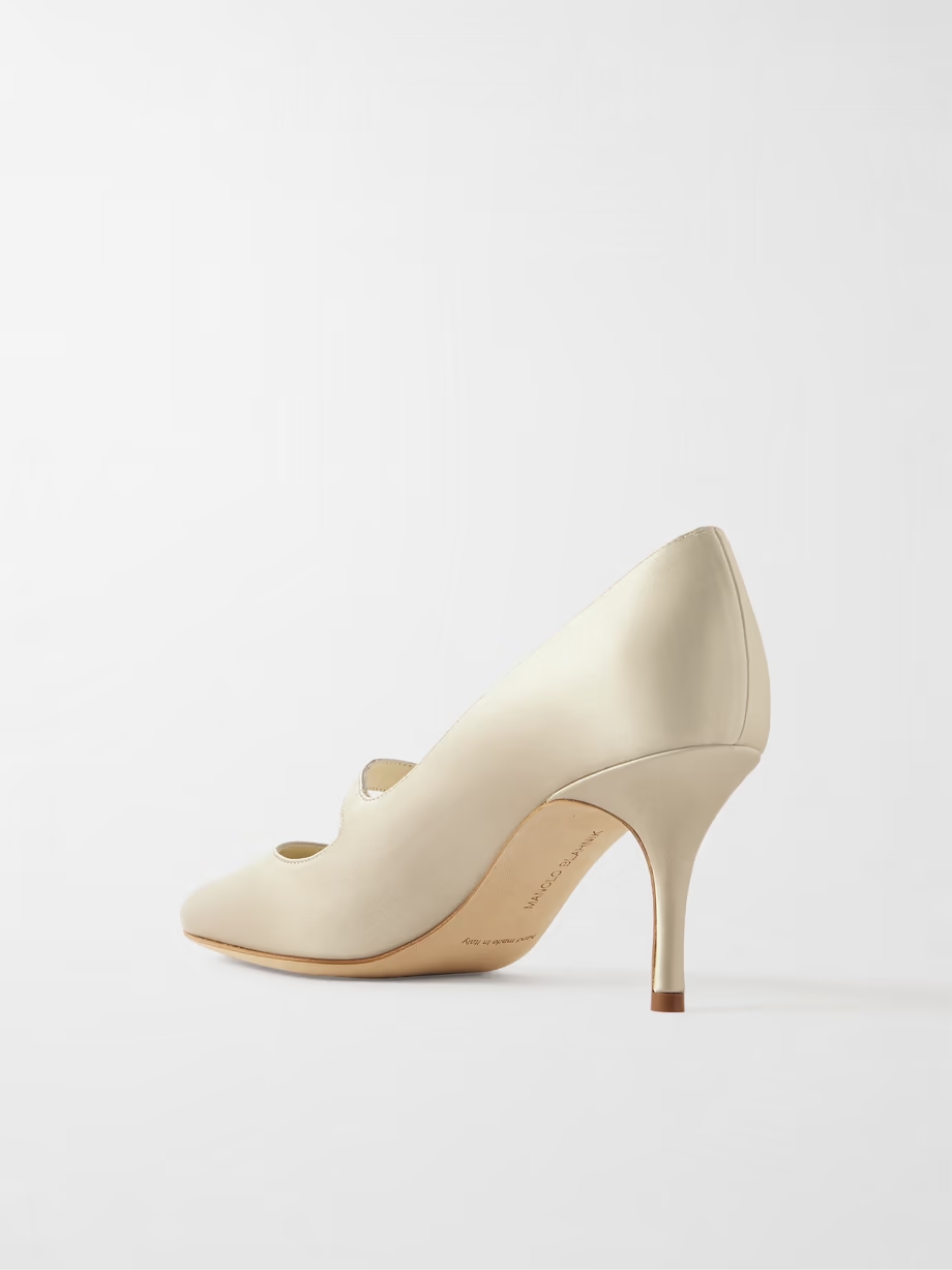 Marijana 70 crystal-embellished satin Mary Jane pumps Marijana 70 crystal-embellished satin Mary Jane pumps