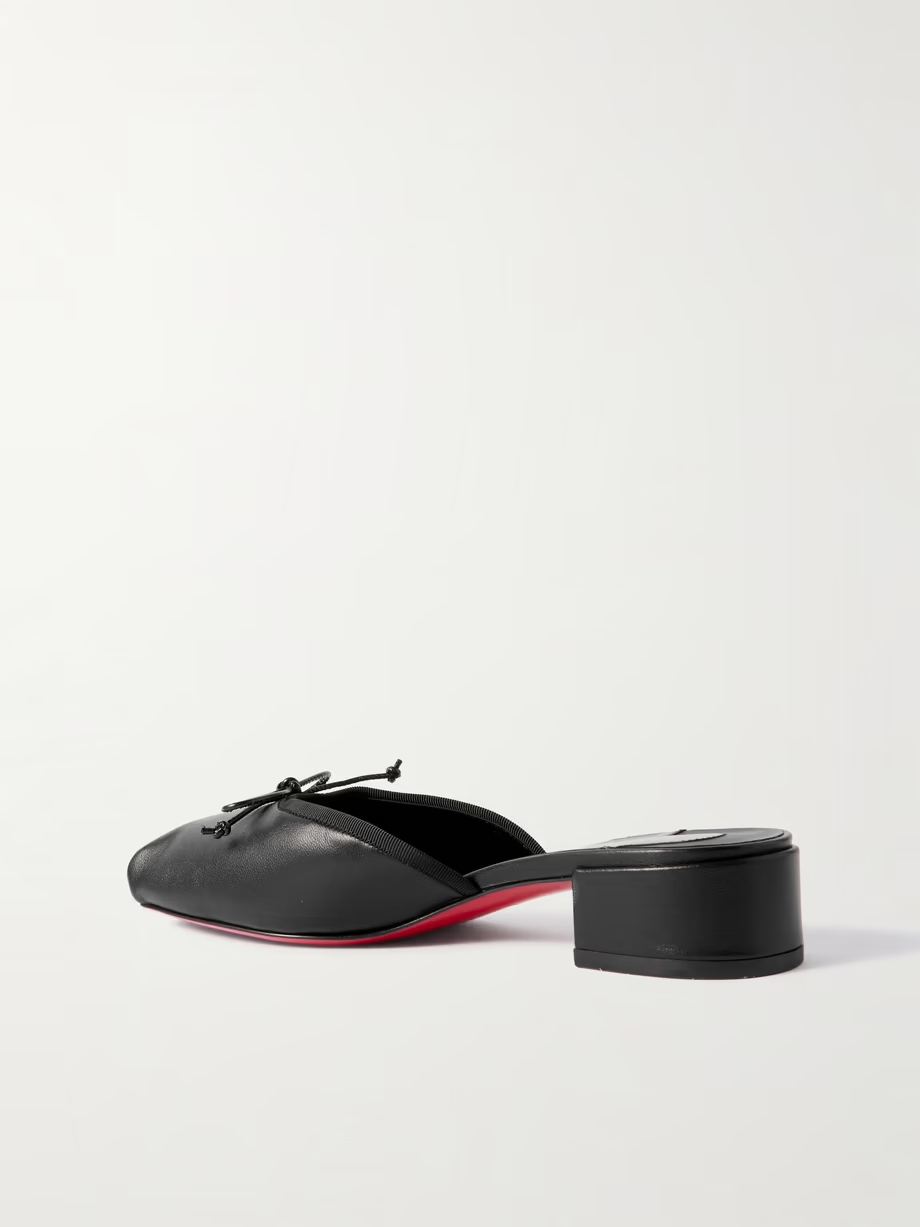 Mimiflirt 30 bow-embellished leather mules Mimiflirt 30 bow-embellished leather mules