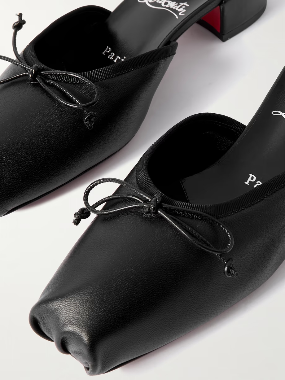 Mimiflirt 30 bow-embellished leather mules Mimiflirt 30 bow-embellished leather mules