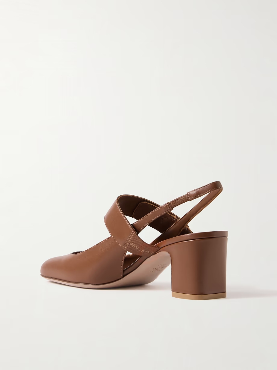 VLOGO 60 embellished leather slingback pumps VLOGO 60 embellished leather slingback pumps