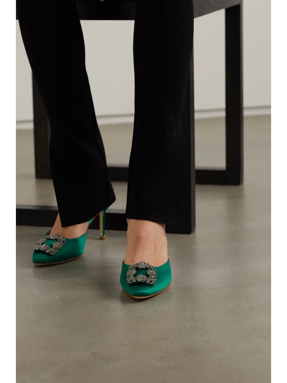 Hangisimu 70 embellished satin mules Hangisimu 70 embellished satin mules