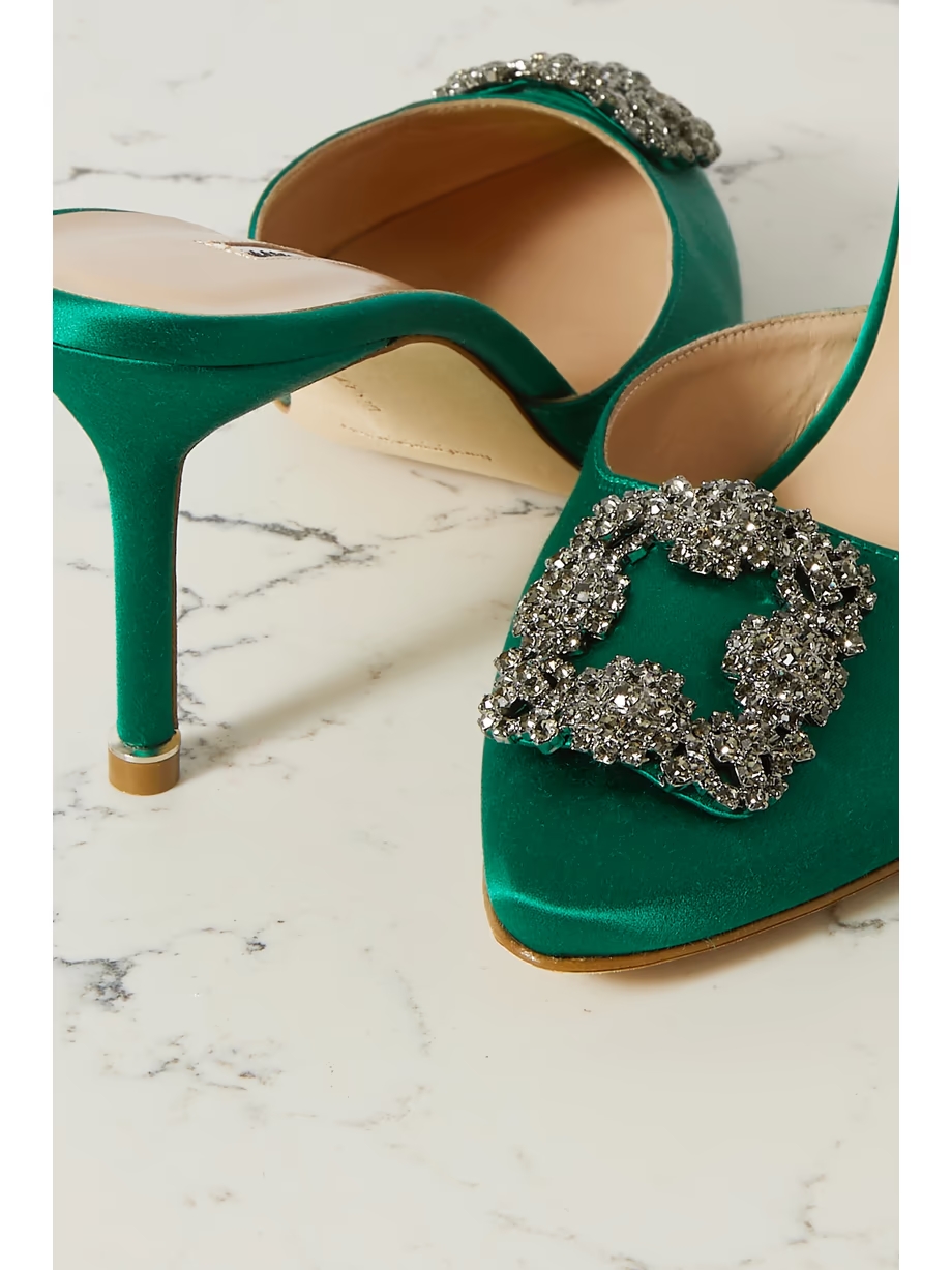 Hangisimu 70 embellished satin mules Hangisimu 70 embellished satin mules