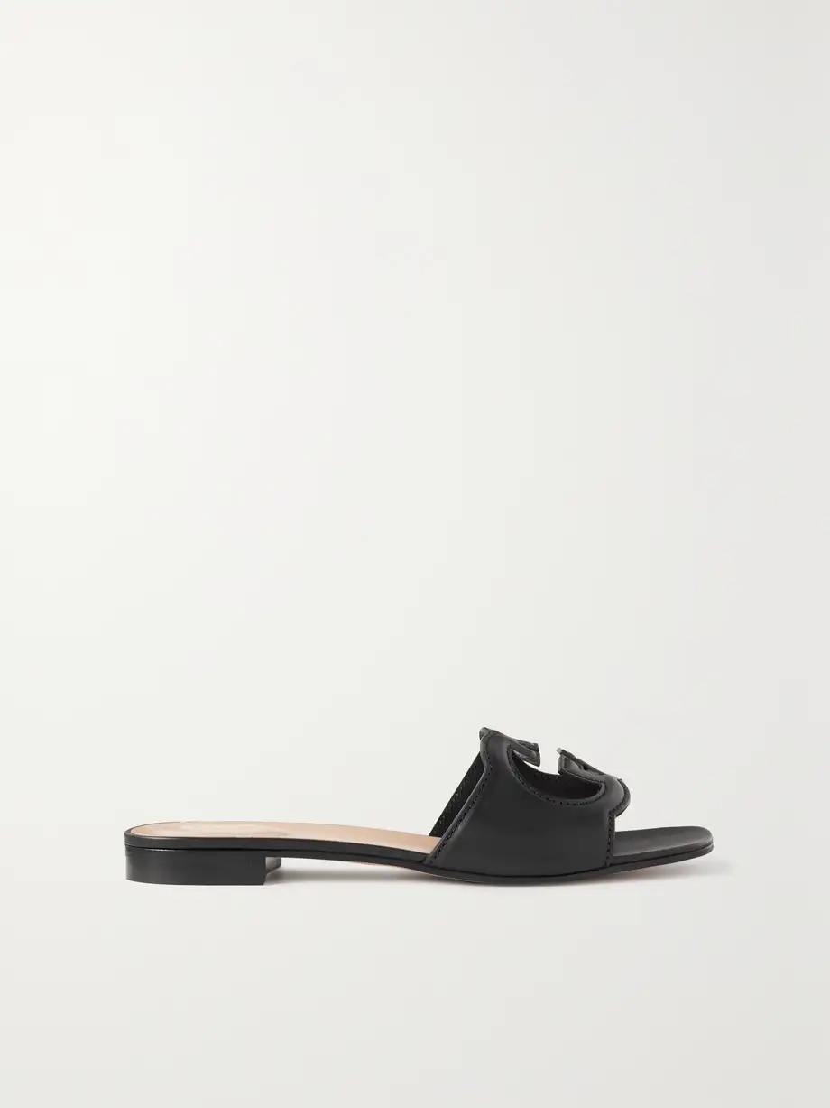 Cutout leather slides Cutout leather slides