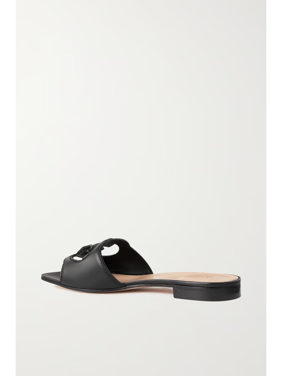 Cutout leather slides Cutout leather slides