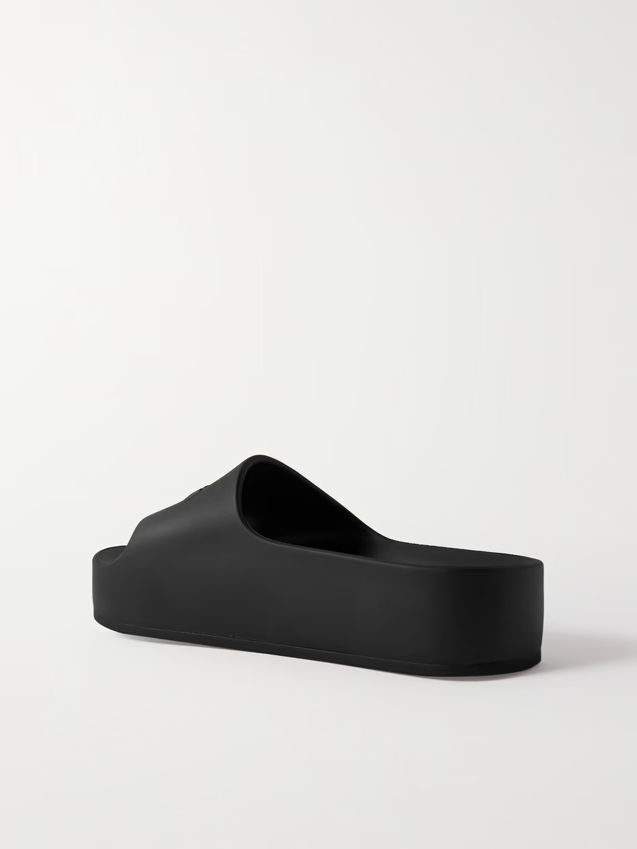 Mono logo-embossed rubber platform slides Mono logo-embossed rubber platform slides
