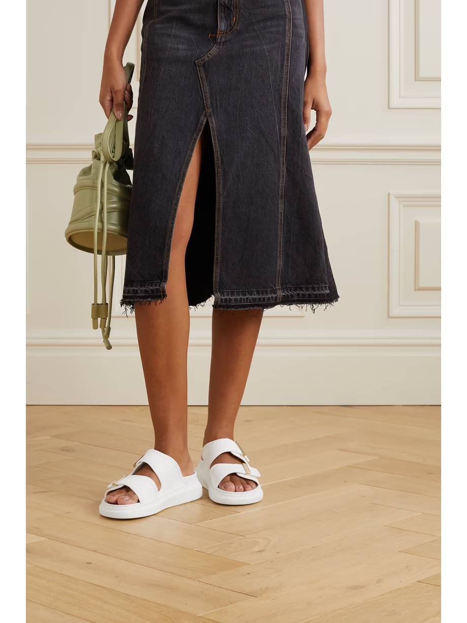 Leather exaggerated-sole sandals Leather exaggerated-sole sandals