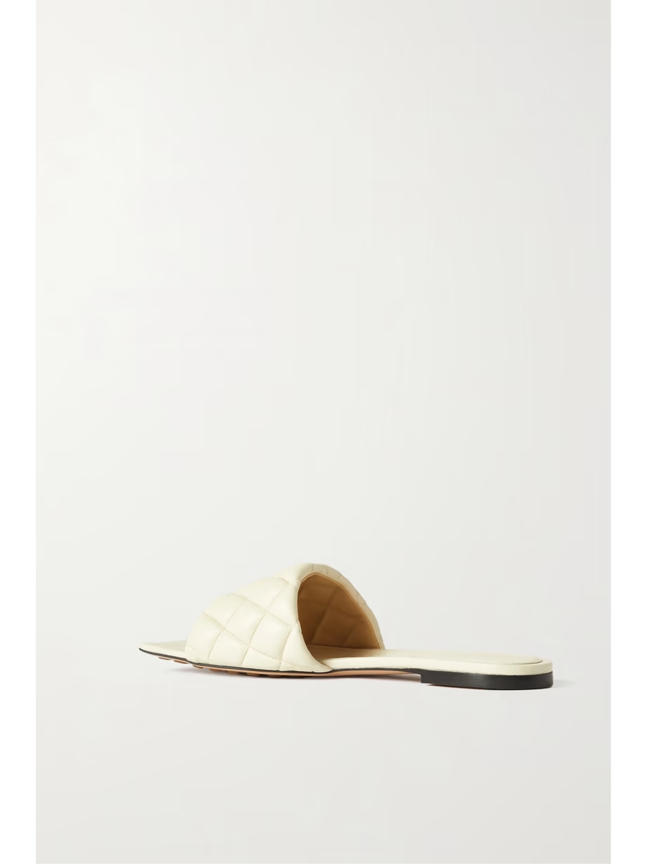 Quilted leather slides Quilted leather slides