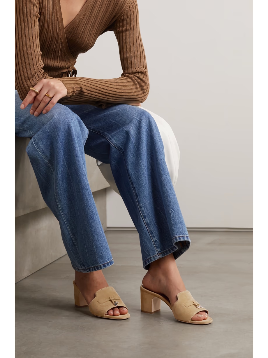 Summer Charms embellished suede mules Summer Charms embellished suede mules