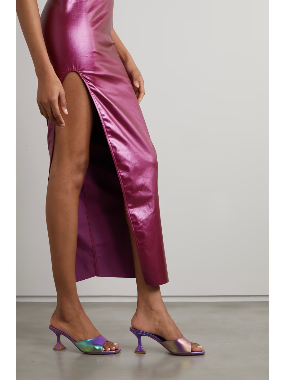 Lupita iridescent leather mules Lupita iridescent leather mules