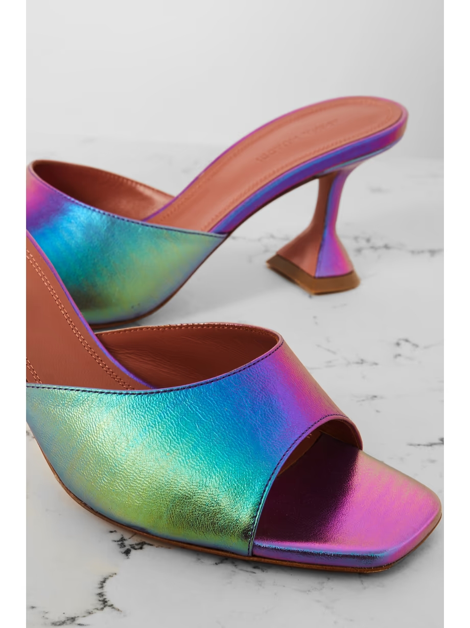 Lupita iridescent leather mules Lupita iridescent leather mules