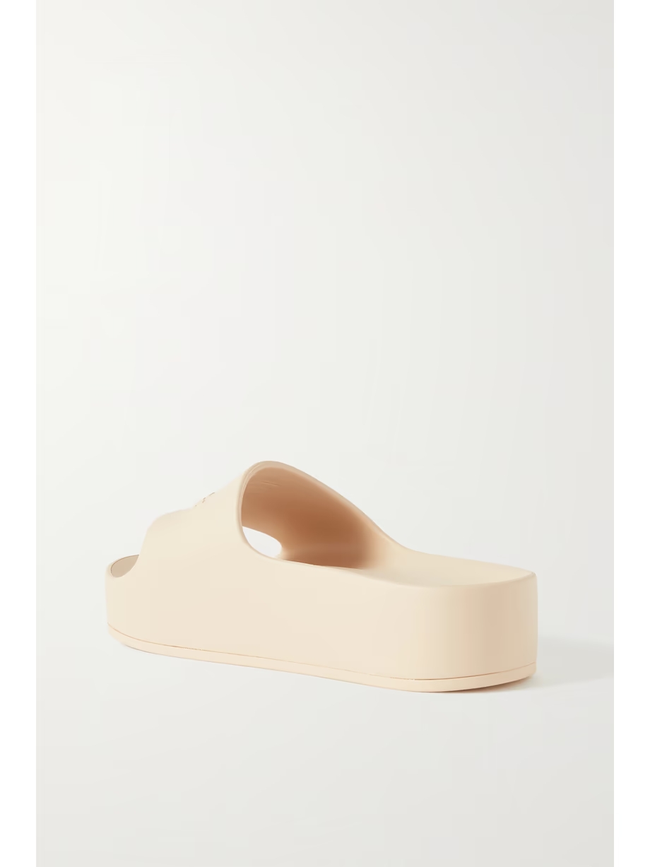 Mono logo-embossed rubber platform slides Mono logo-embossed rubber platform slides