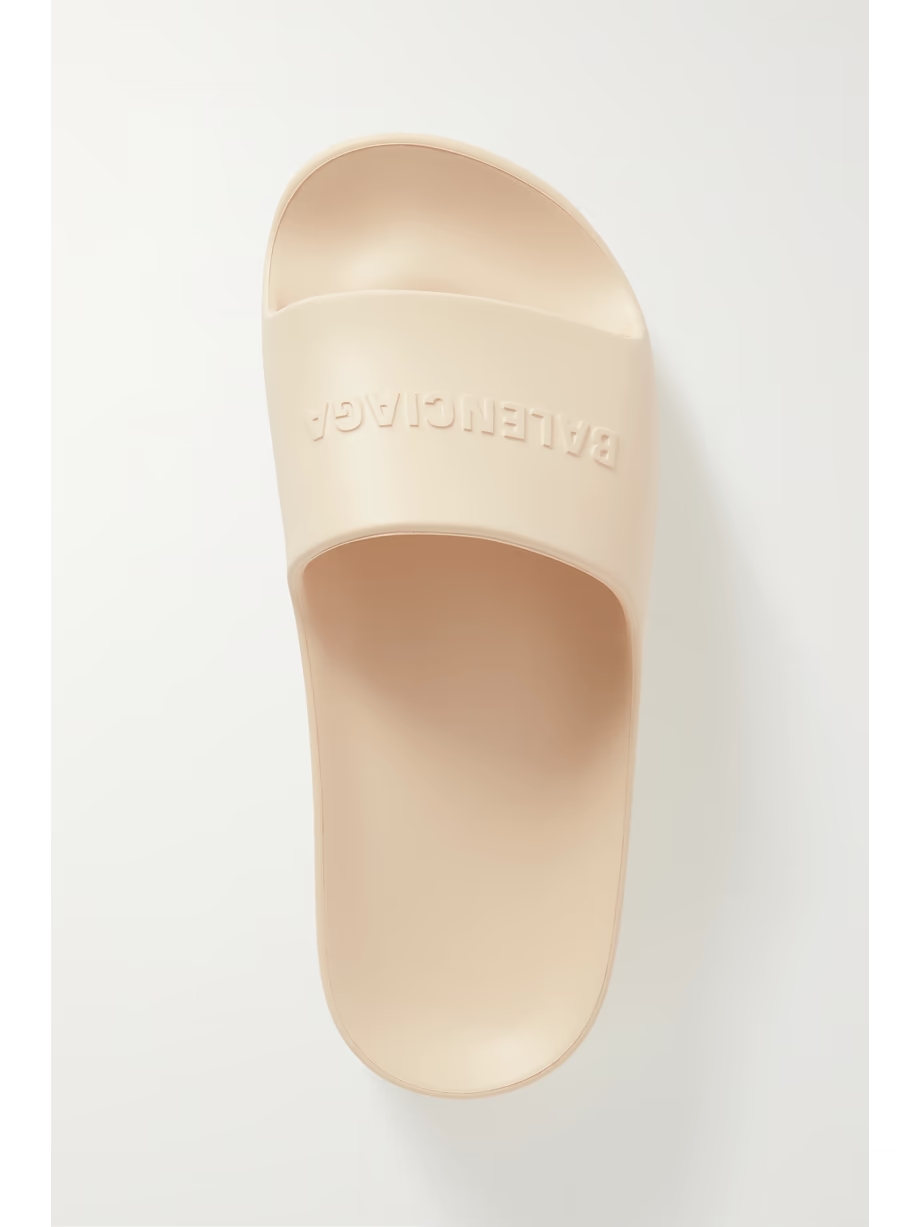 Mono logo-embossed rubber platform slides Mono logo-embossed rubber platform slides
