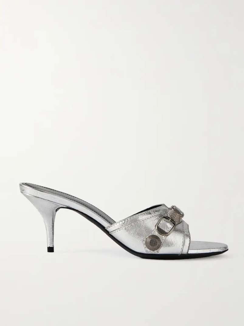 Cagole metallic leather mules Cagole metallic leather mules