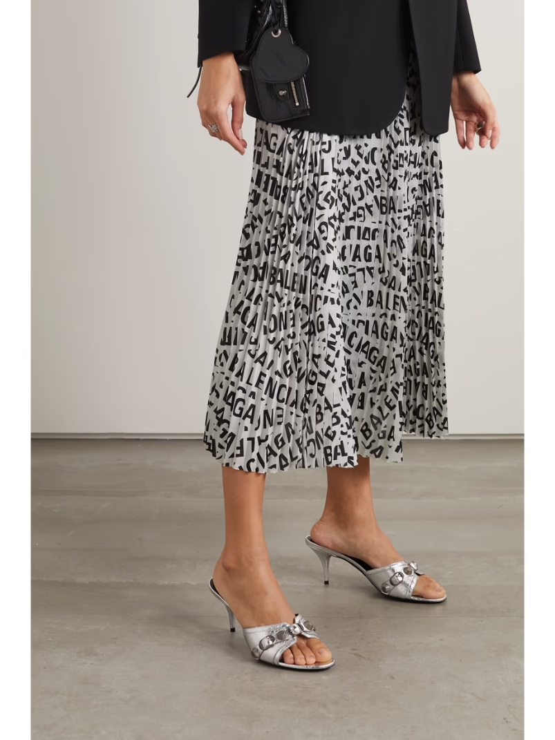 Cagole metallic leather mules Cagole metallic leather mules