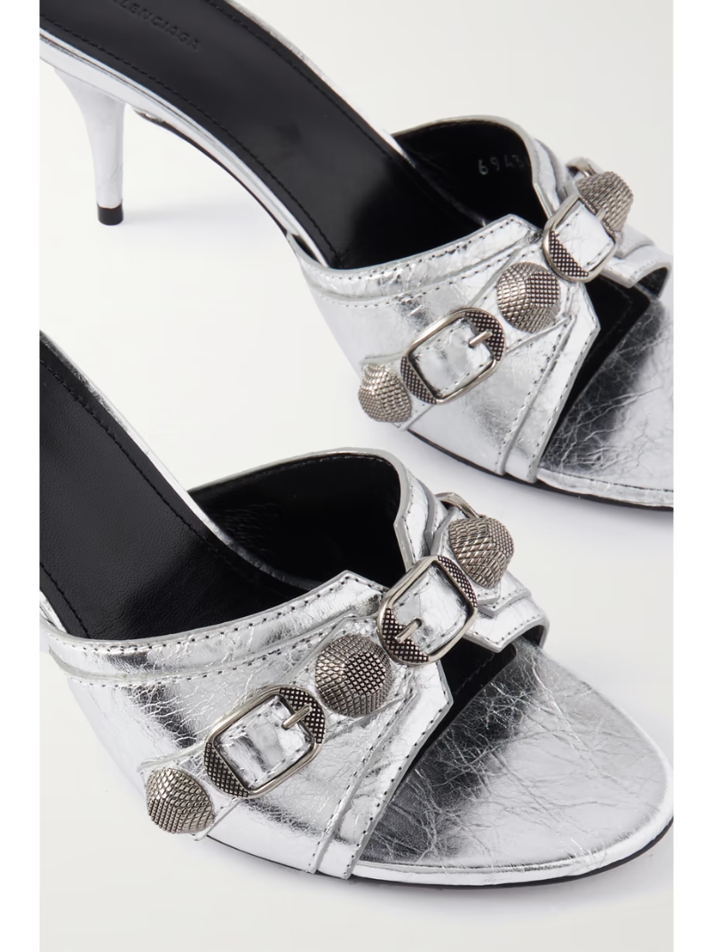 Cagole metallic leather mules Cagole metallic leather mules