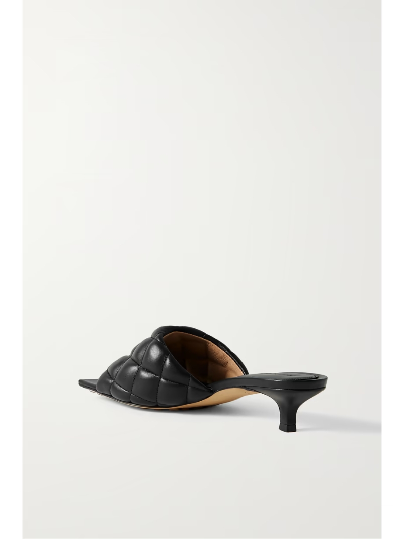 Quilted leather mules Quilted leather mules