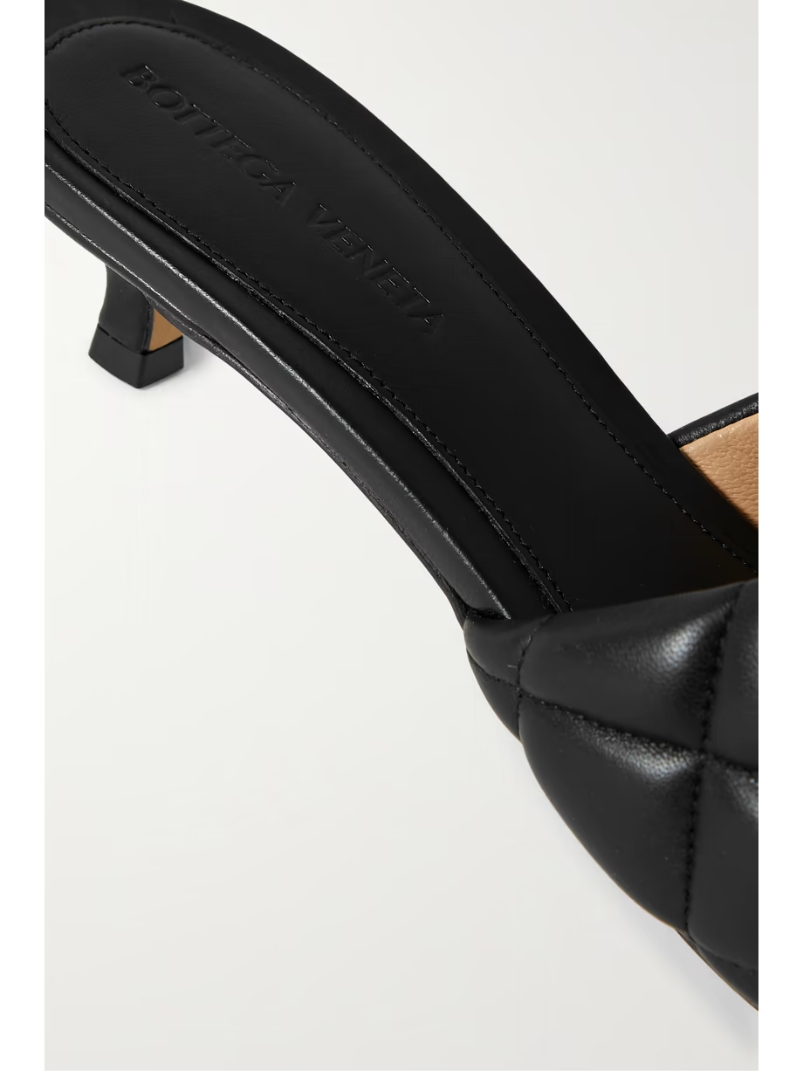 Quilted leather mules Quilted leather mules