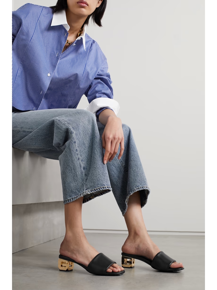 Leather mules Leather mules