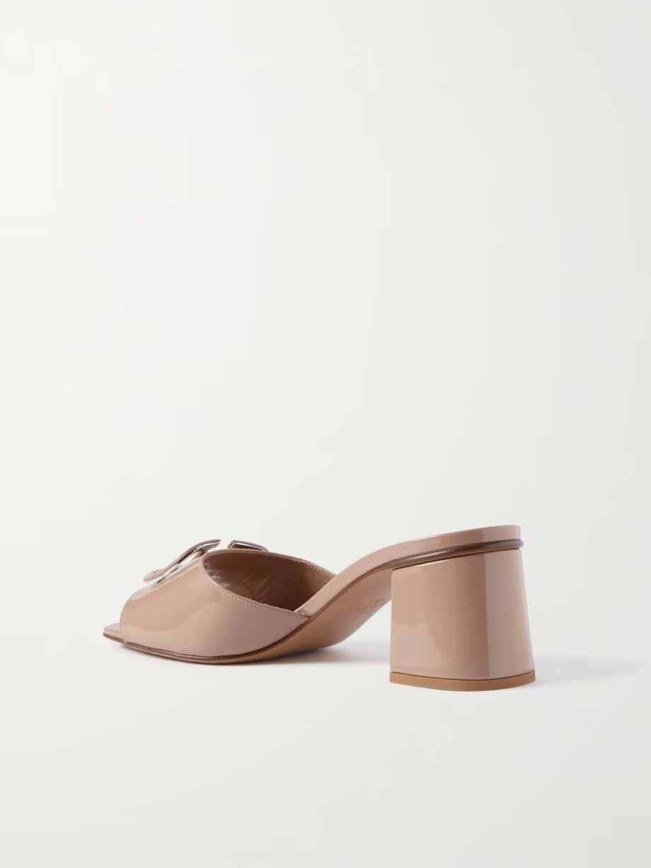 VLOGO 60 embellished patent-leather mules VLOGO 60 embellished patent-leather mules