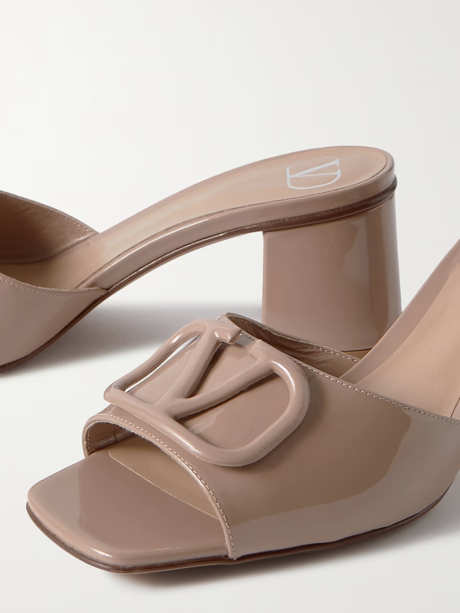 VLOGO 60 embellished patent-leather mules VLOGO 60 embellished patent-leather mules