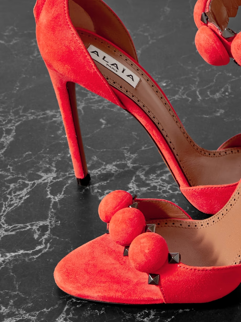 La Bombe 110 studded suede sandals La Bombe 110 studded suede sandals