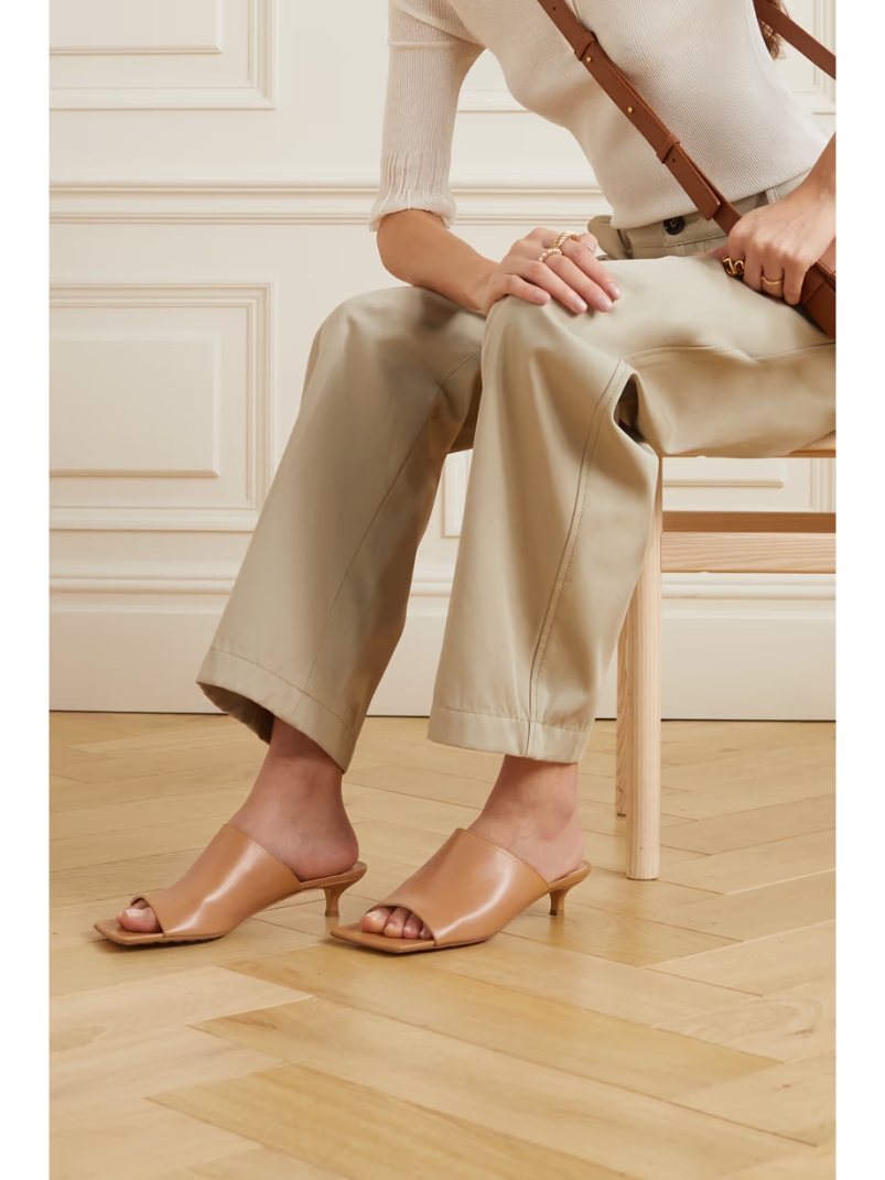 Leather mules Leather mules