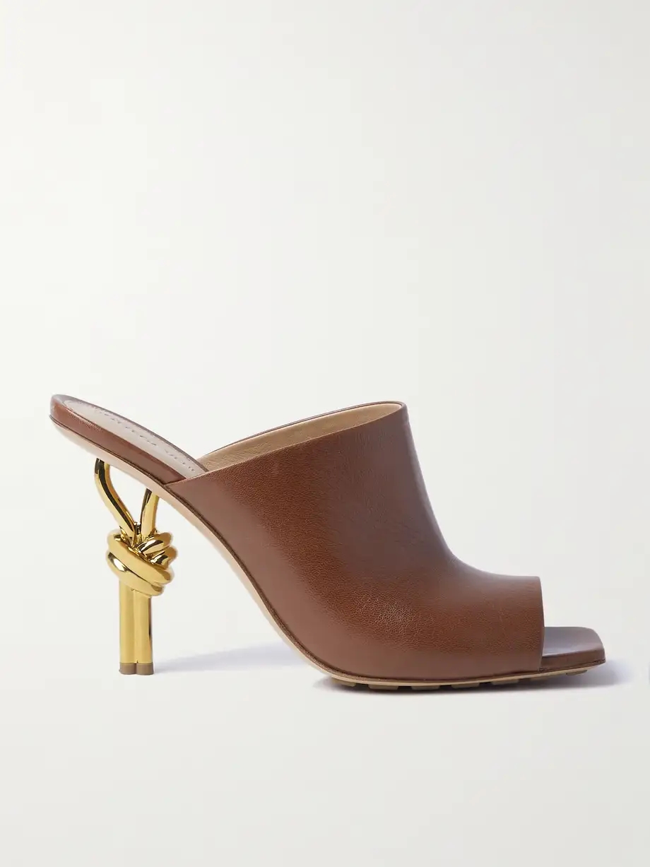 Knot leather mules Knot leather mules