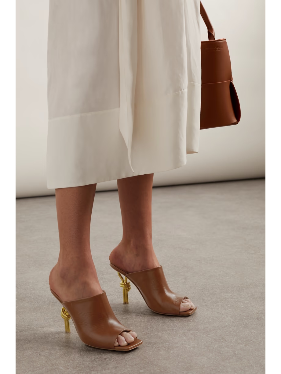 Knot leather mules Knot leather mules