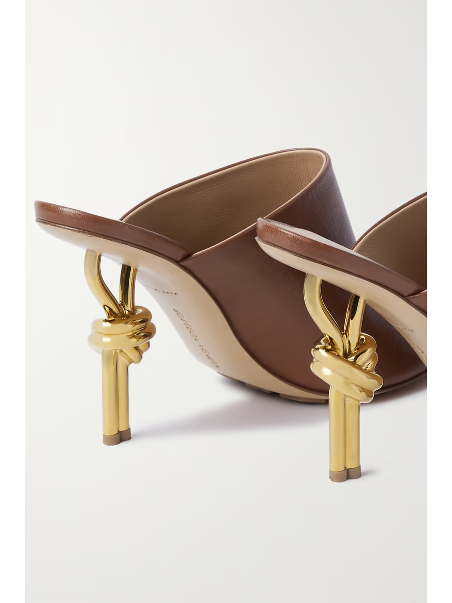 Knot leather mules Knot leather mules