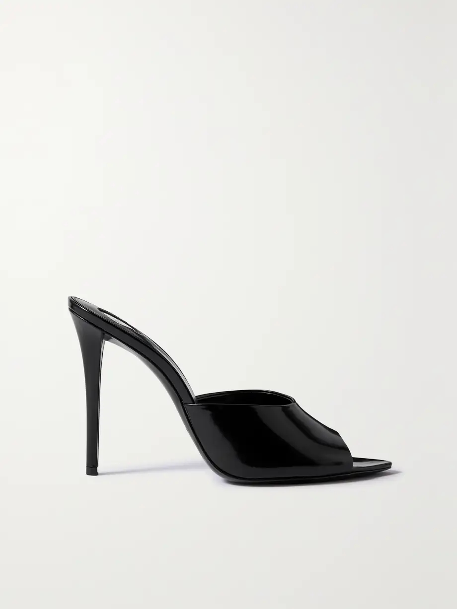 Glossed-leather mules Glossed-leather mules