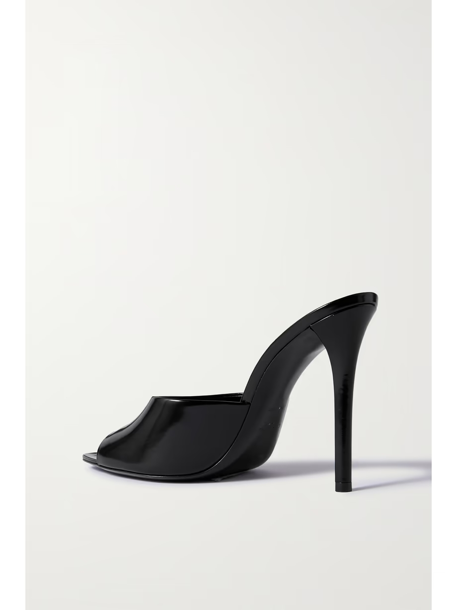 Glossed-leather mules Glossed-leather mules