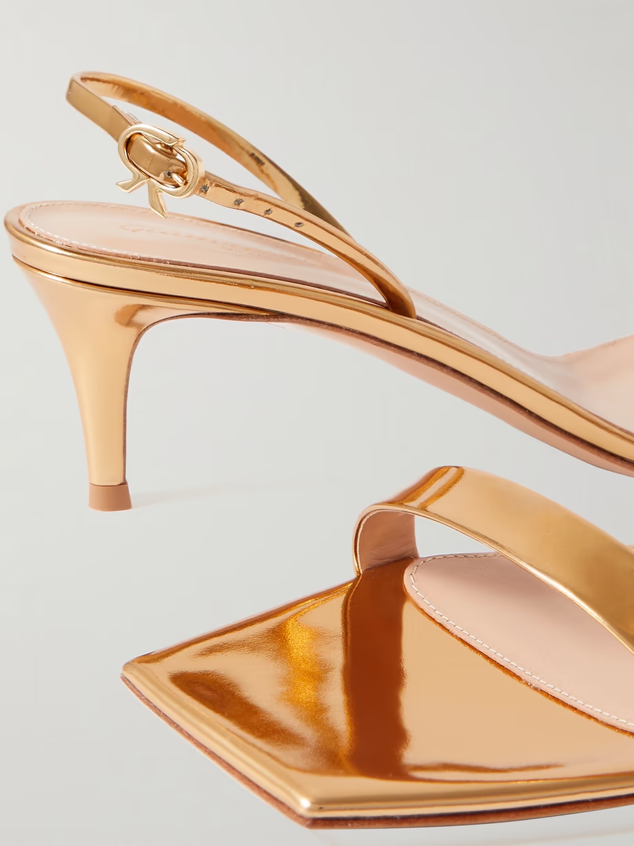 Ribbon 55 patent-leather slingback sandals Ribbon 55 patent-leather slingback sandals