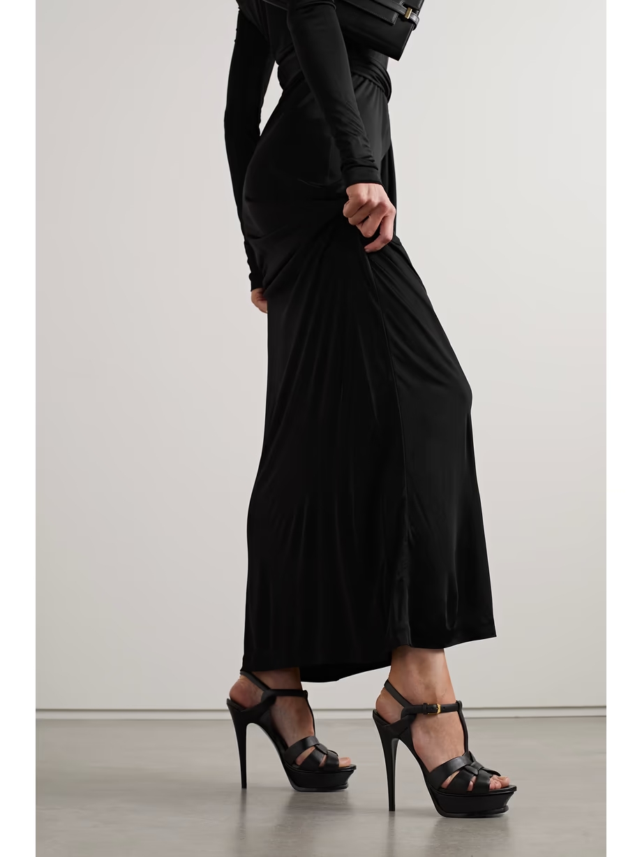 Tribute woven leather platform sandals Tribute woven leather platform sandals