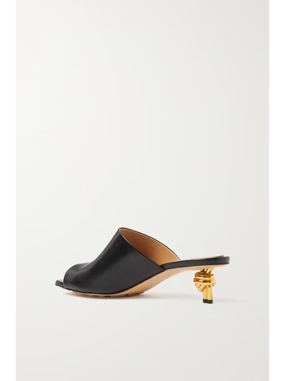 Knot leather mules Knot leather mules