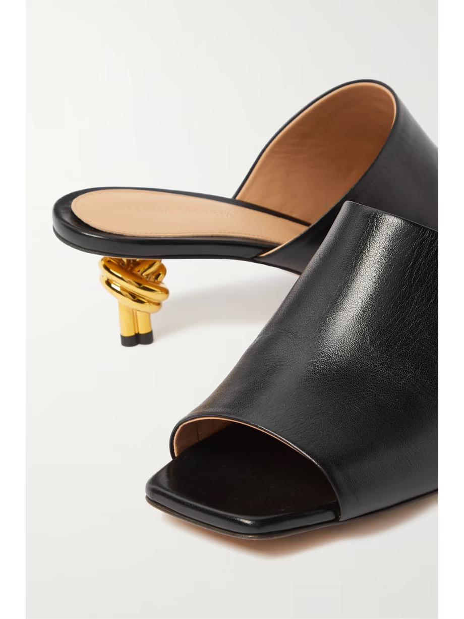 Knot leather mules Knot leather mules