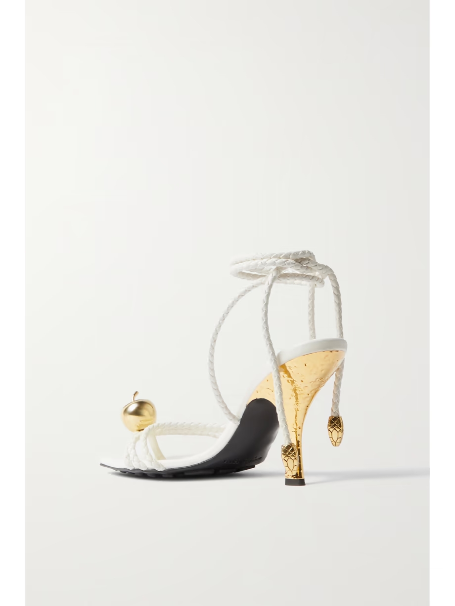 Adam embellished intrecciato leather sandals Adam embellished intrecciato leather sandals