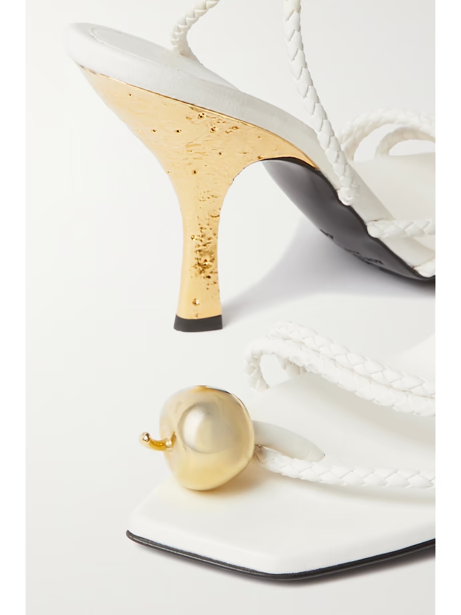 Adam embellished intrecciato leather sandals Adam embellished intrecciato leather sandals